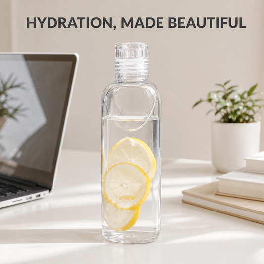 Transparent Water Bottle | Portable Clear Drink Bottle | Simple Reusable Juice Milk Bottle for Travel Daily Use
