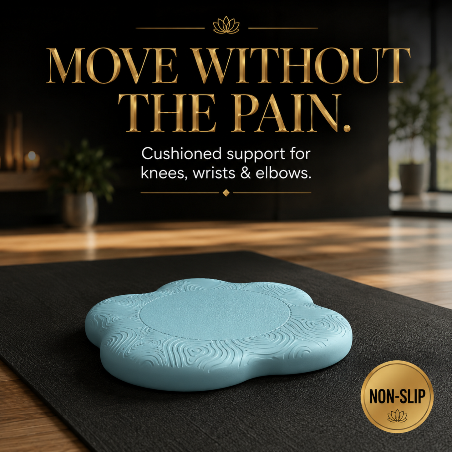 Yoga Knee Pad for Exercise Thickened Non-Slip Kneeling Mat | Portable Elbow & Wrist Support Cushion for Yoga, Pilates & Fitness