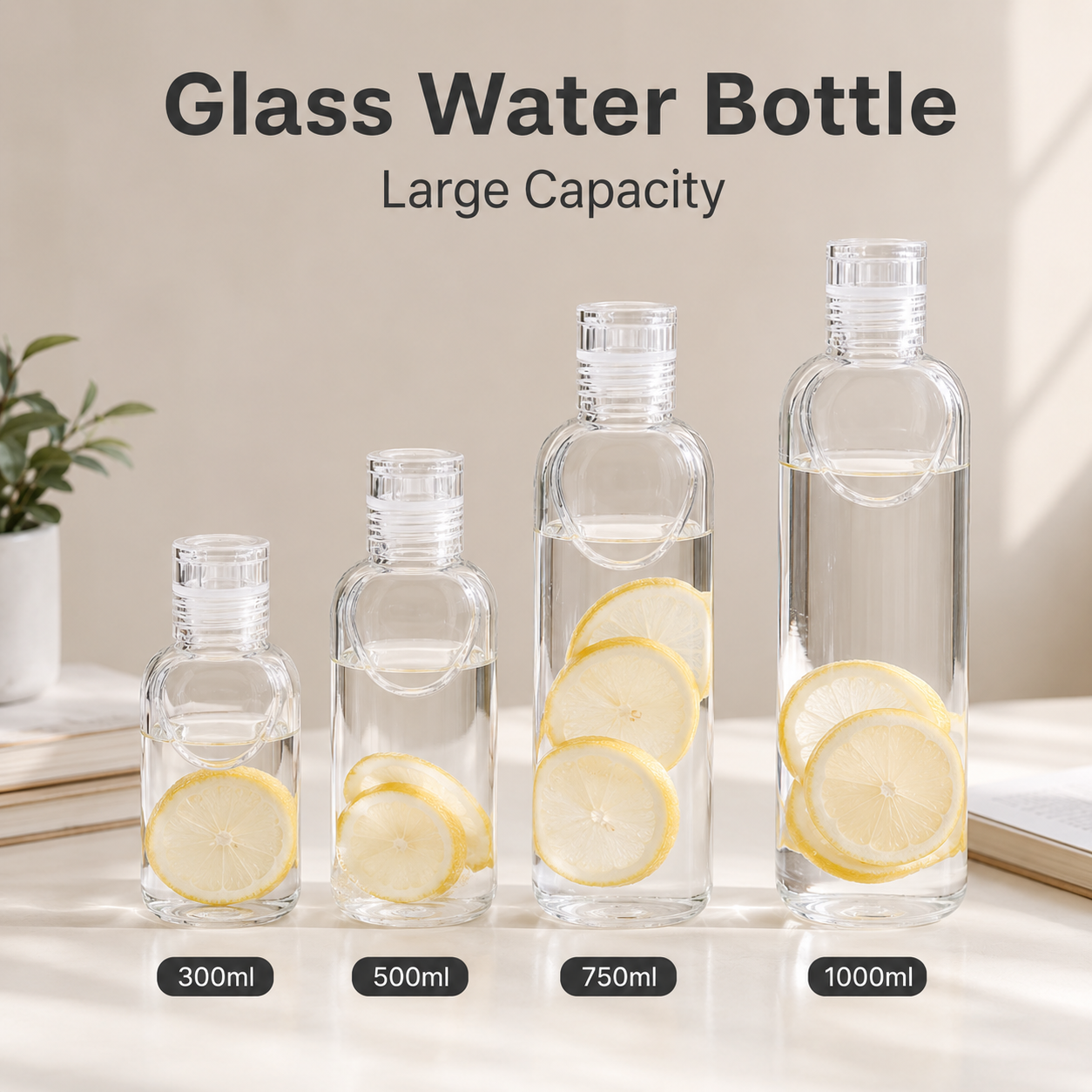 Transparent Water Bottle | Portable Clear Drink Bottle | Simple Reusable Juice Milk Bottle for Travel Daily Use
