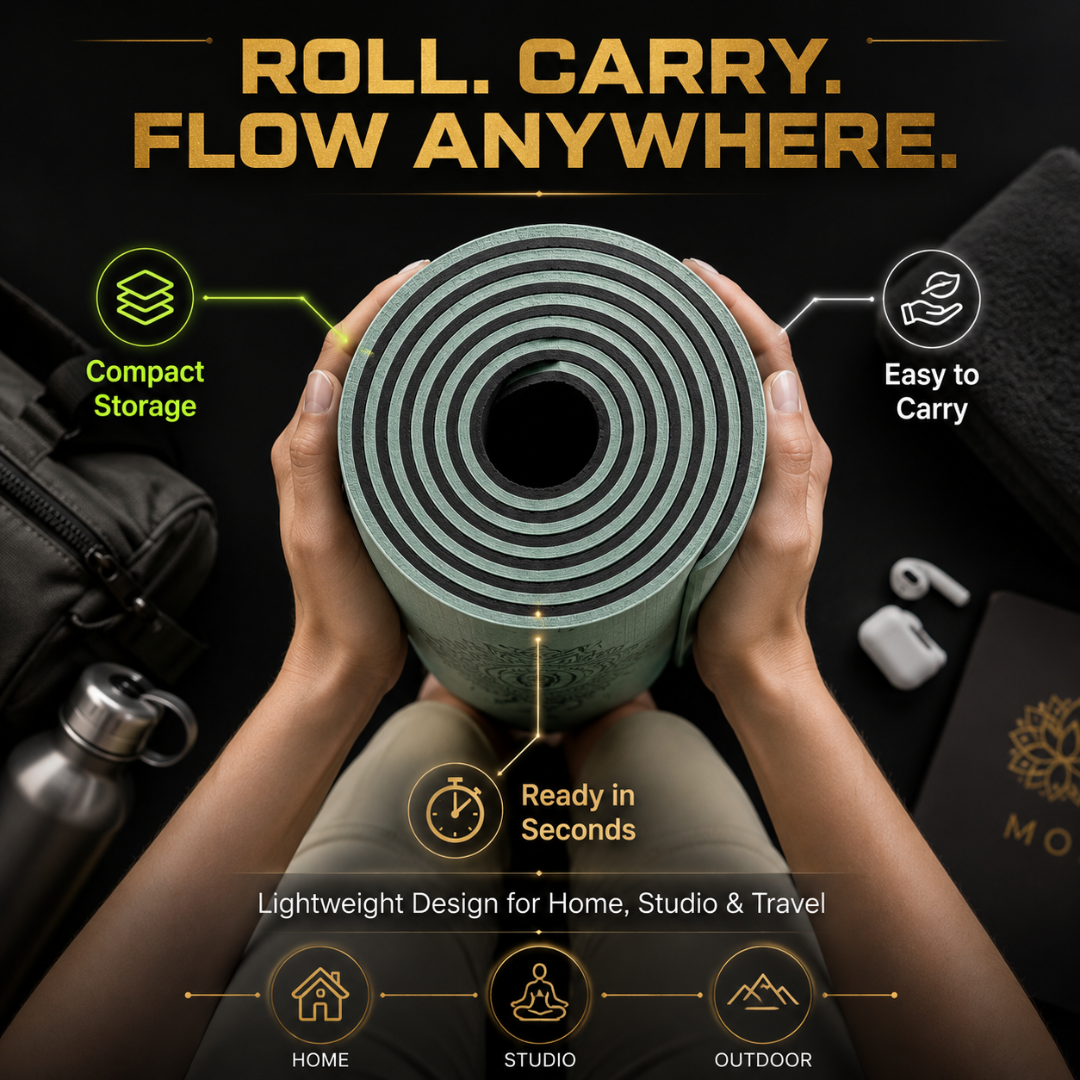 Anti-Slip Yoga Mat | Non-Slip Exercise Mat | Cushioned Fitness Mat for Yoga, Pilates & Home Workouts | Available in 8 Colors