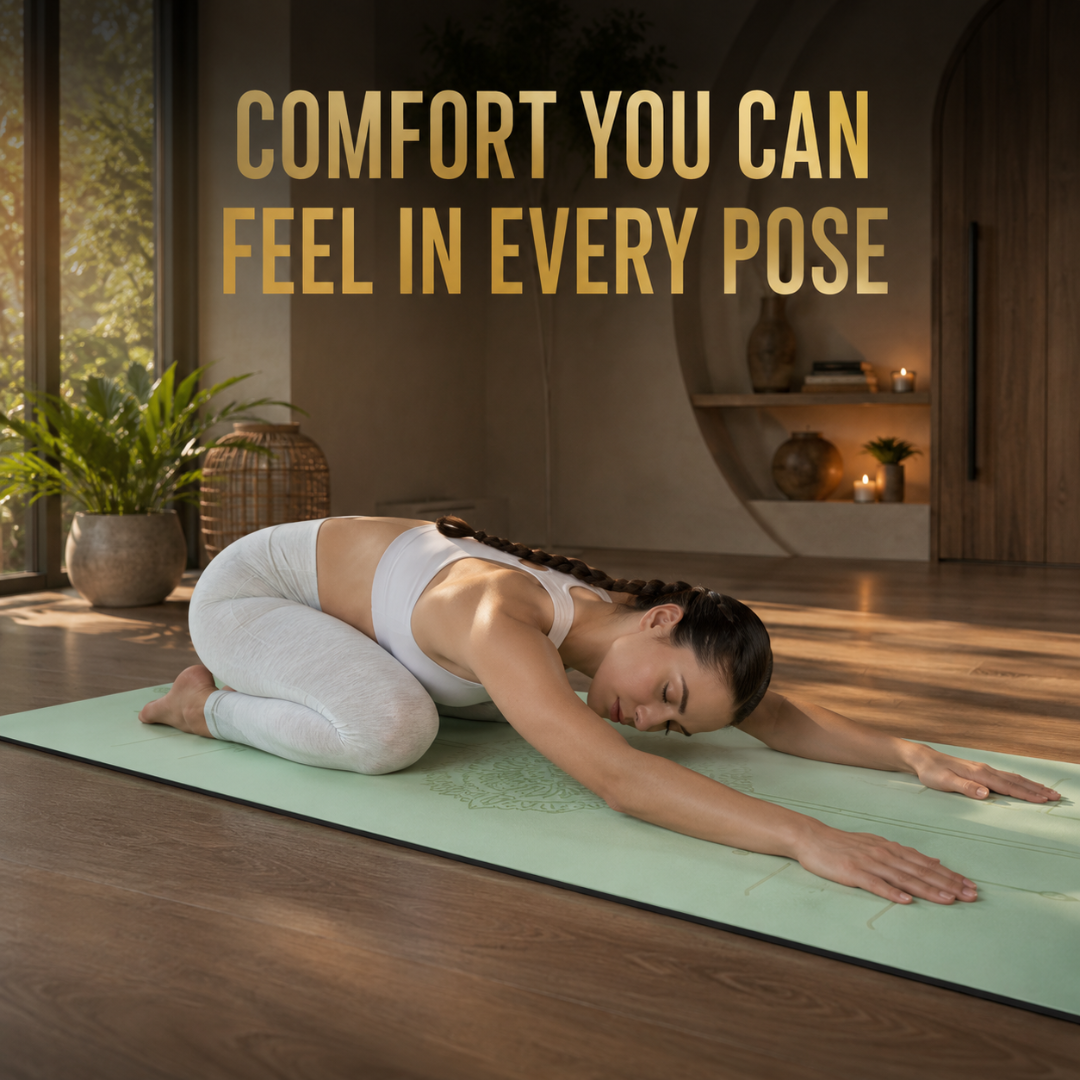 Anti-Slip Yoga Mat | Non-Slip Exercise Mat | Cushioned Fitness Mat for Yoga, Pilates & Home Workouts | Available in 8 Colors