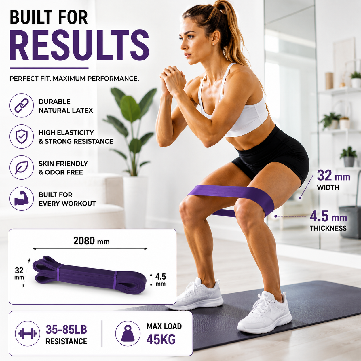 Pull Up Assistance Resistance Bands Set Latex Strength Training Fitness Workout Equipment