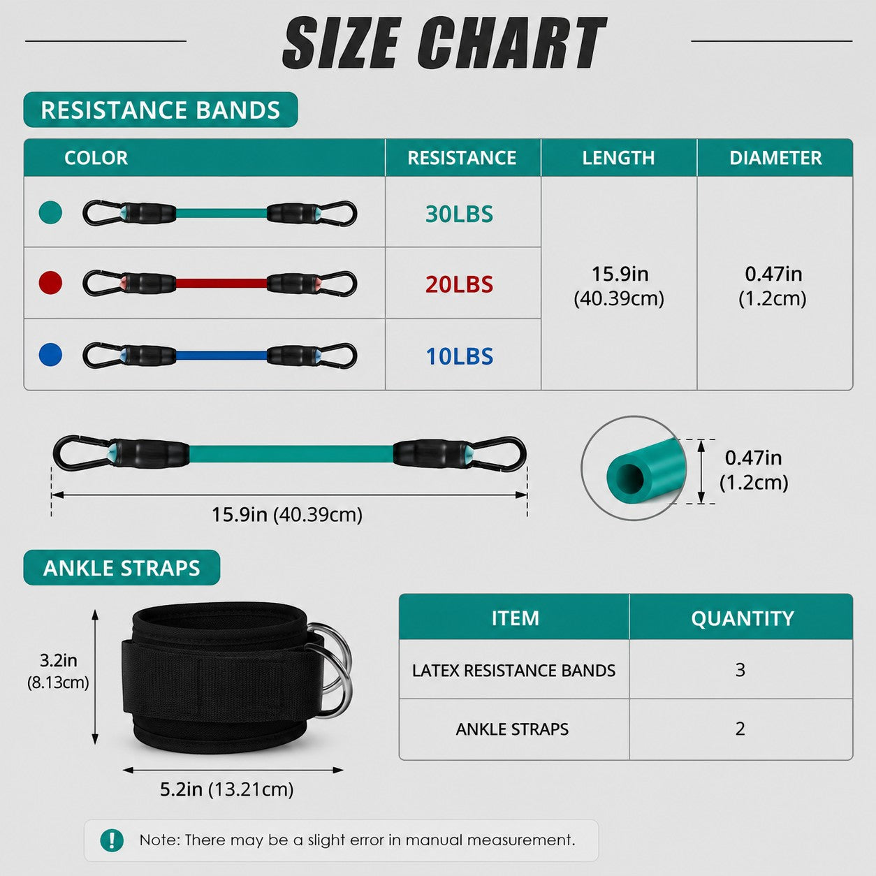 Ankle Strap Resistance Band Set for Glute Workouts – Adjustable Ankle Cuffs with Resistance Bands for Legs & Booty Training