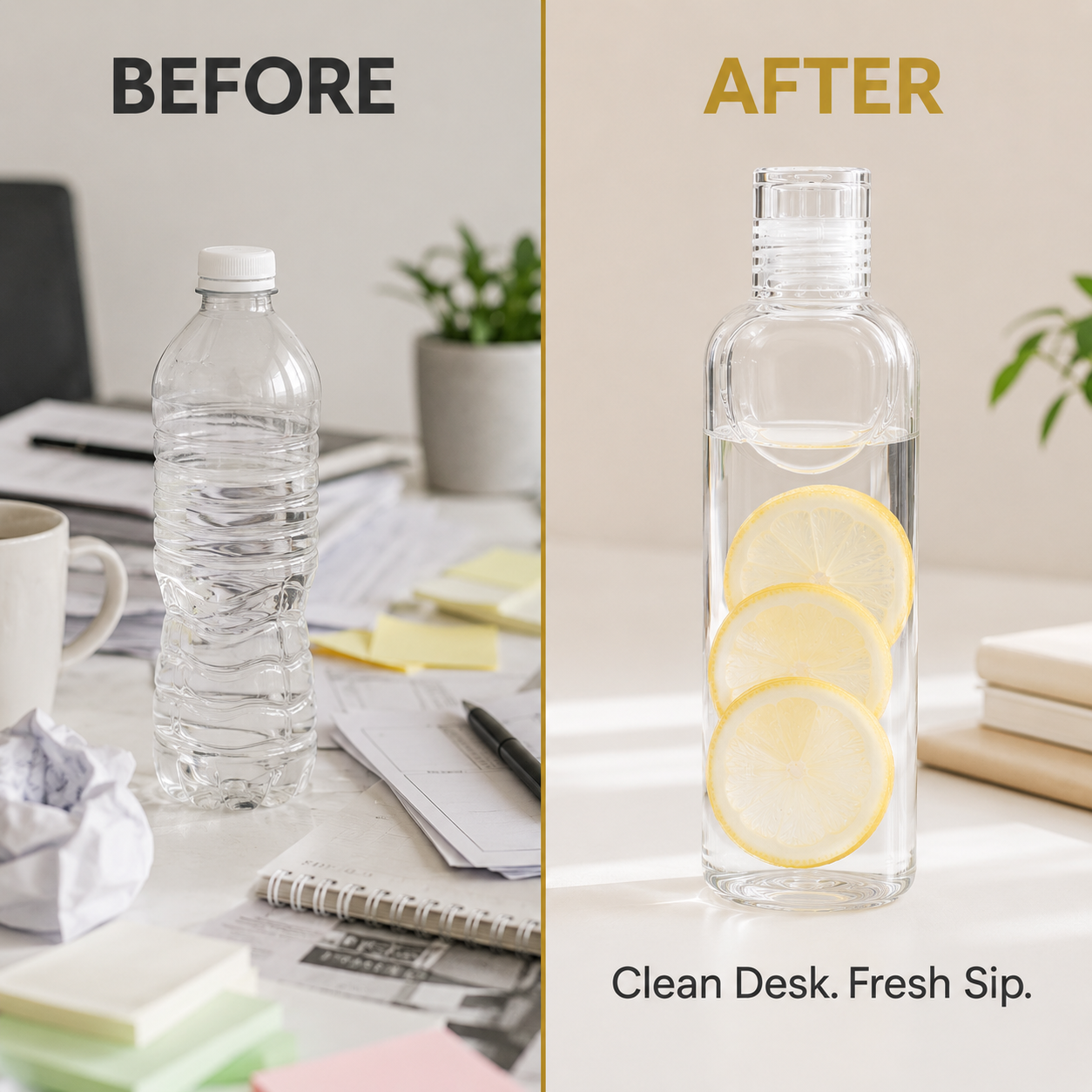 Transparent Water Bottle | Portable Clear Drink Bottle | Simple Reusable Juice Milk Bottle for Travel Daily Use